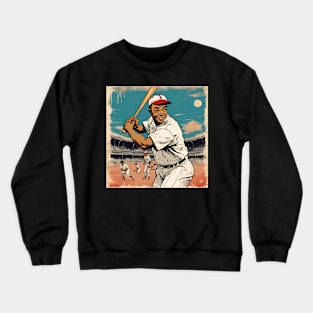 Vintage American Baseball Player Father Playing Baseball Gracefully Crewneck Sweatshirt